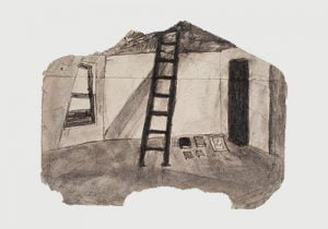 James Castle Soot Drawing Inside Ladder