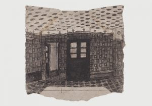 James Castle Soot Drawing - Inside Room