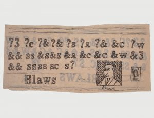 James Castle Drawing - Typography